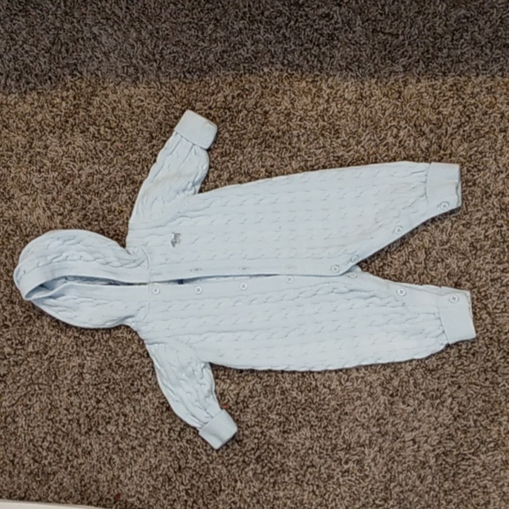 Baby blue sweater suit size 3 months